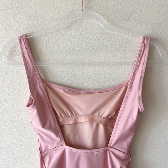 NWT Madewell Square Neck One Piece Pink Swimsuit - Picture 6 of 13